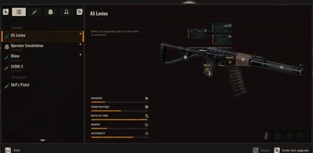 AS Lavina weapon in Stalker 2