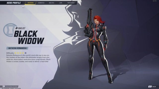 Black Widow ranking in Marvel Rivals