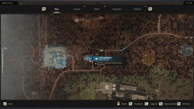 Find the missing Freedom Group side quest object ive in Just Business in Stalker 2