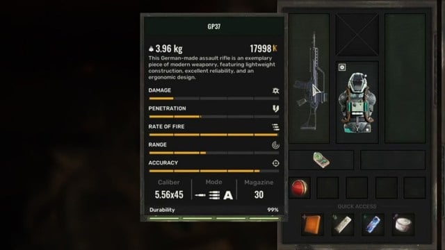 GP37 weapon stats in Stalker 2