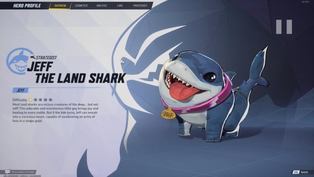 Jeff the Land Shark overview in Marvel Rivals