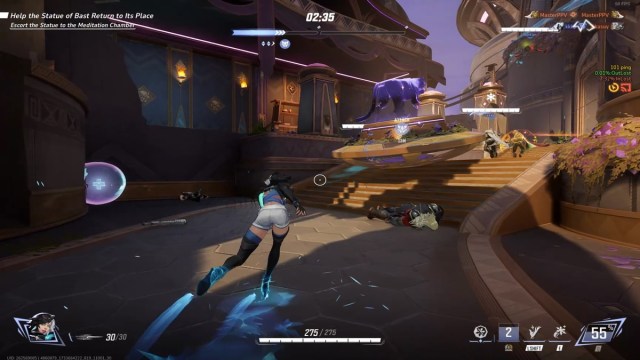 Luna Snow skating for increased movement speed in Marvel Rivals