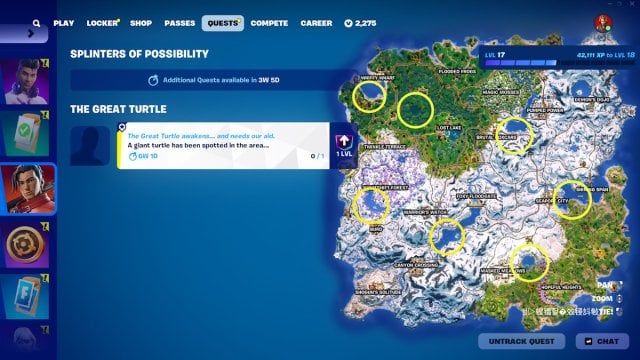 Fortnite Giant Turtle locations