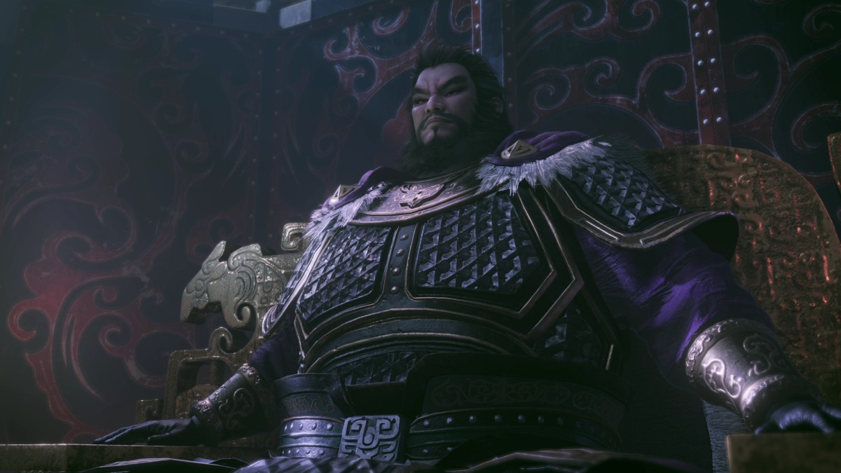 Dynasty Warriors Origins Zhong Duo sitting on his throne