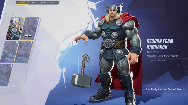 Marvel Rivals Thor Reborn form Ragnarok