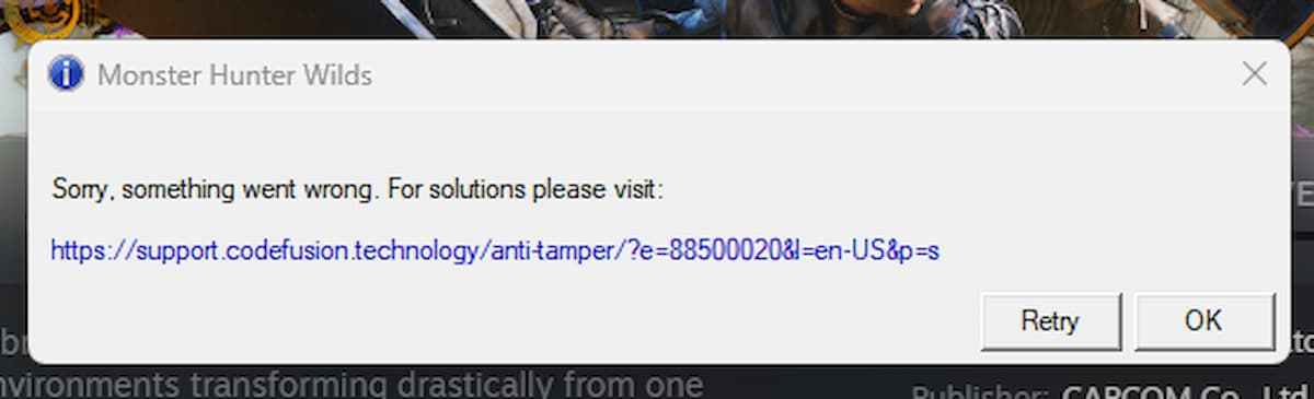 Error Code Monsters How To Fix the Monster Hunter Wilds Something Went Wrong Issue