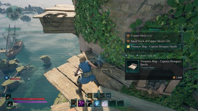 Avowed Captain Henqua's Spoils Treasure map location