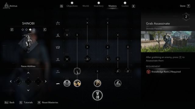 Grab Assassinate Shinobi Skills AC Shadows