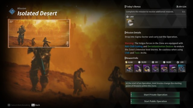 Isolated Desert High Risk Mission The First Descendant