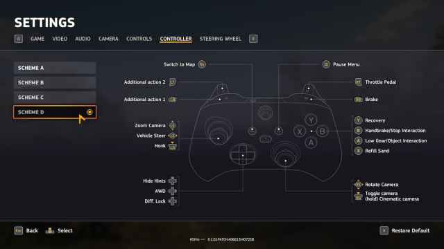 Roadcraft Controller Scheme D