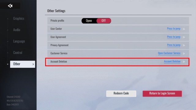 Account Deletion Etheria Restart