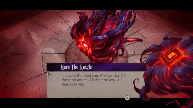 Mare the knight dialogue in Lost in Random: The Eternal Die