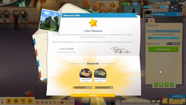 Memento Mile Act 1 Finished Two Point Museum