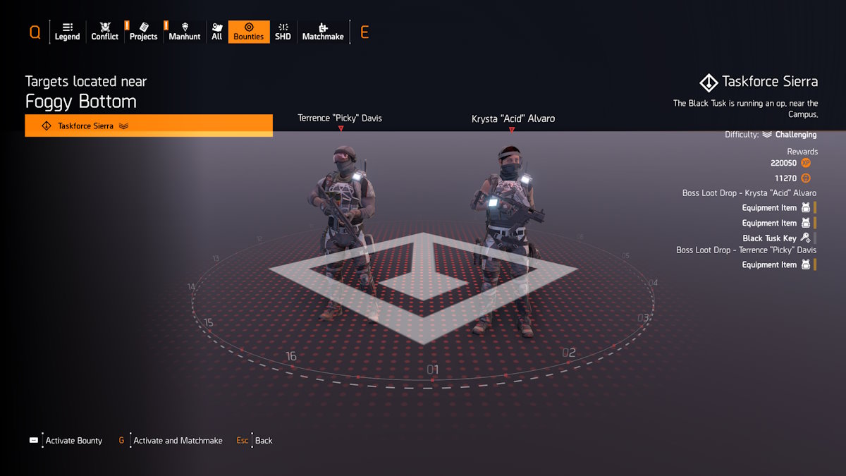 División 2 de colmillo negro