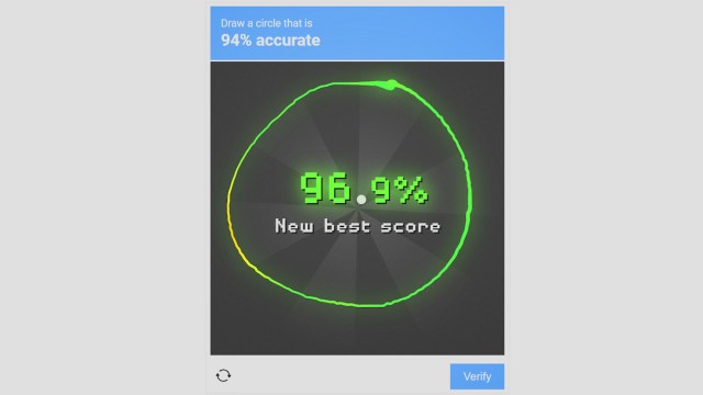 circle that is better than 94 percent accurate in im not a robot