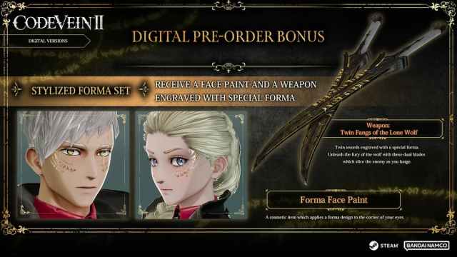 Code Vein 2 Pre-Order Bonus: Stylized Forma Set