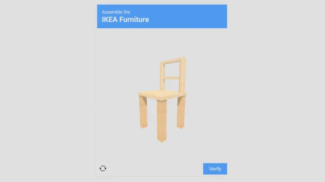 ikea chair assembled in im not a robot