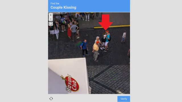 kissing couple marked in im not a robot