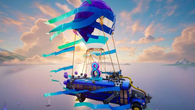 Eighth birthday bus in fortnite