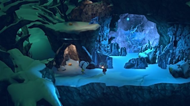 Nena and Gloomy by an ice wall in Gloomy Eyes