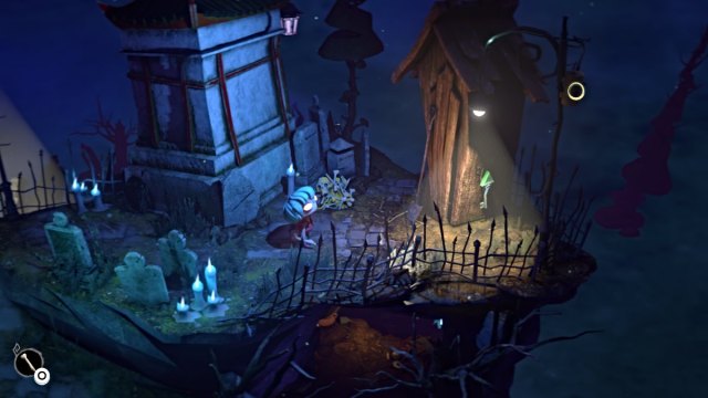 Gloomy looks at a light in Gloomy Eyes