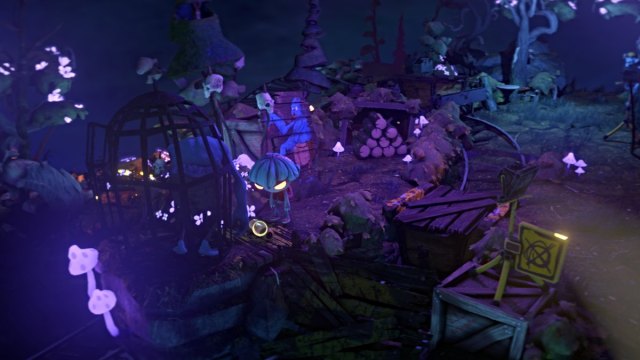 Gloomy grabbing a power canister in Gloomy Eyes