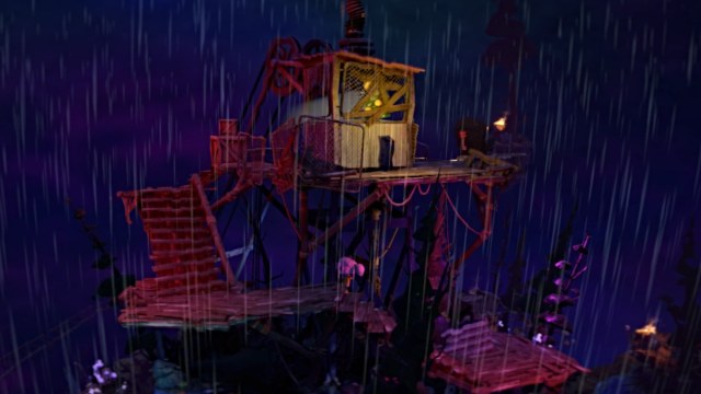 Nena sneaks up the watchtower in Gloomy Eyes