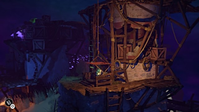 Gloomy rides an elevator in Gloomy Eyes