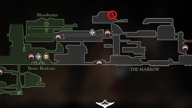 Hollow Knight Silksong Lost Flea 1 location on map