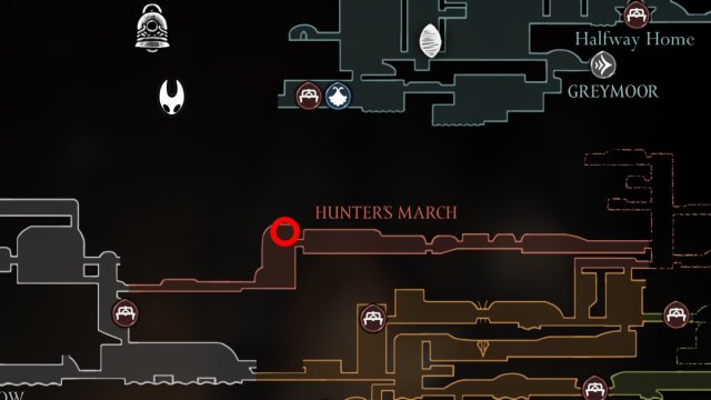 Hollow Knight Silksong Lost Flea 2 location on map