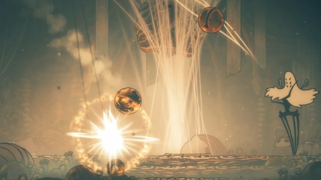 Hollow Knight Silksong Widow boss fight diagonal direction bell attack