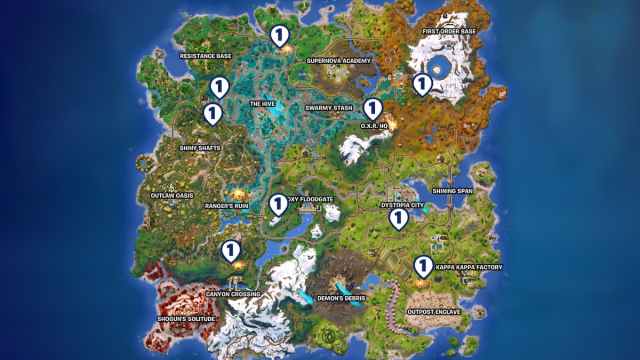 All oxr base and bunker locations in fortnite
