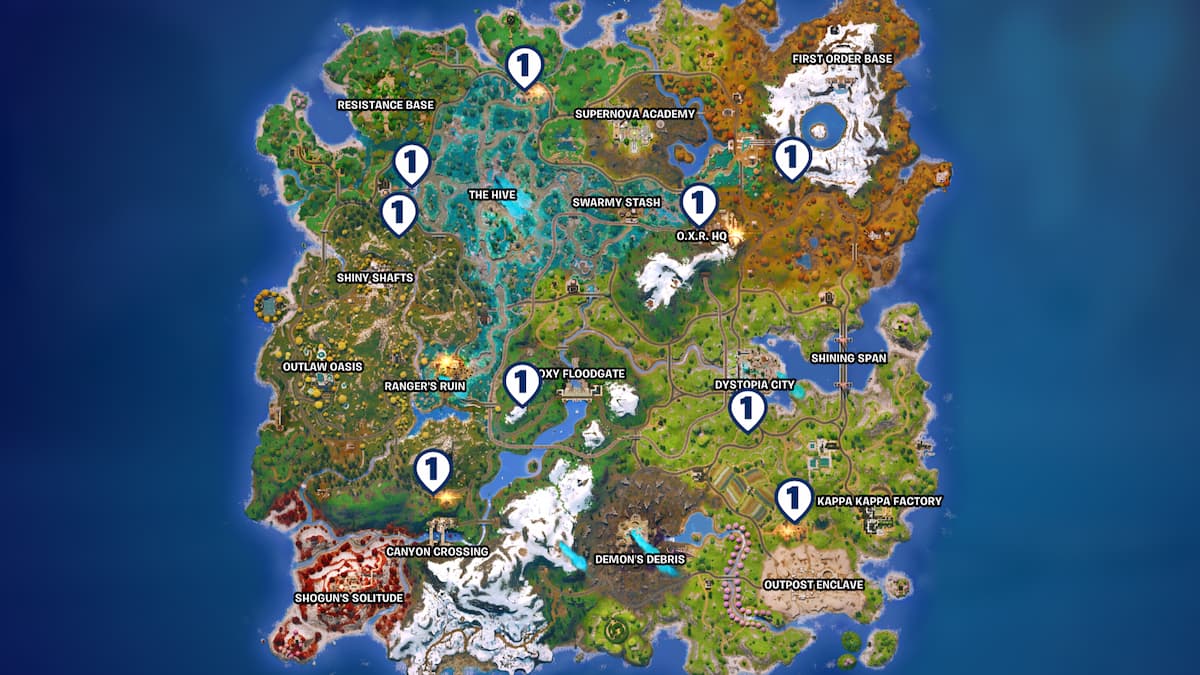 All OXR bases and bunker locations in Fortnite
