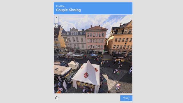 searching around for the couple kissing in im not a robot