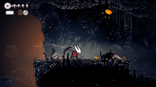 Hollow Knight Silksong Volatile Flintbeetle #1 in the ceiling