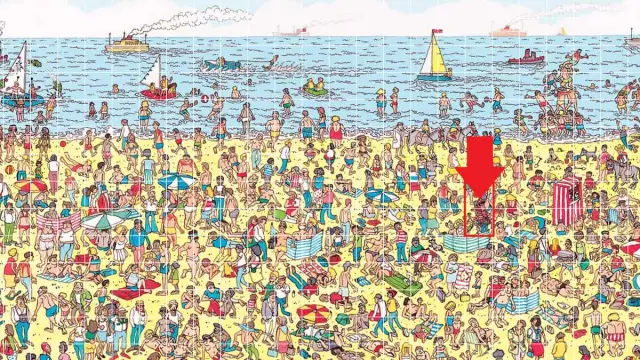 Waldo location marked in i'm not a robot