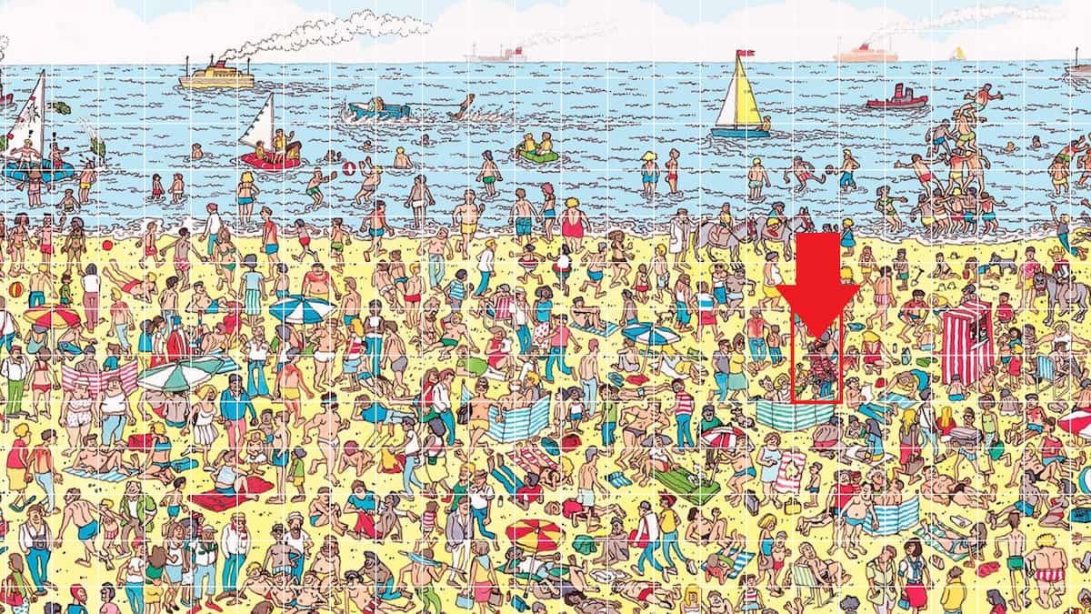 Ubicación de Waldo marcada en I'm Not a Robot