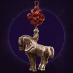 The Royal Steed Backpack Charm which is the first drop for the Shrouded Sky campaign