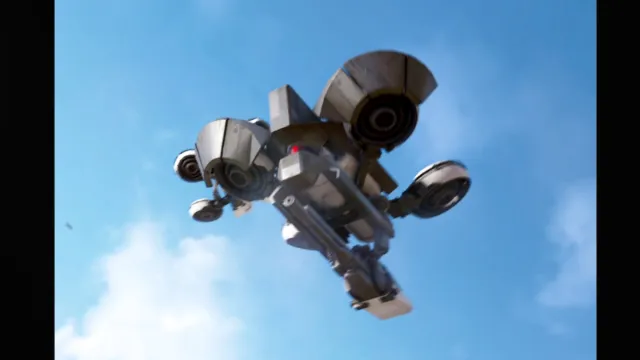 ARC Raiders enemy ARC Hornet flying drone with gattling gun