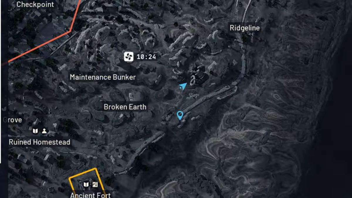 Arc Raiders reducidos a escombros Marcador de mapa de búsqueda para la segunda parte del arco gigante