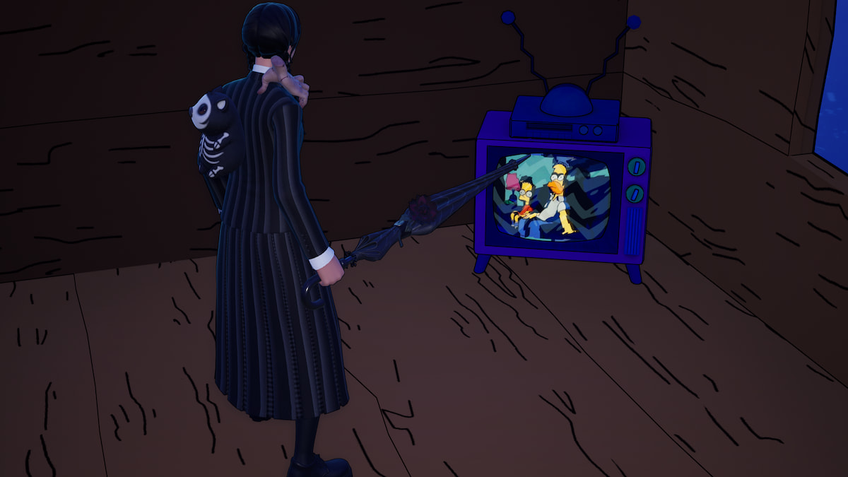 TV de la casa del árbol de bart en fortnite