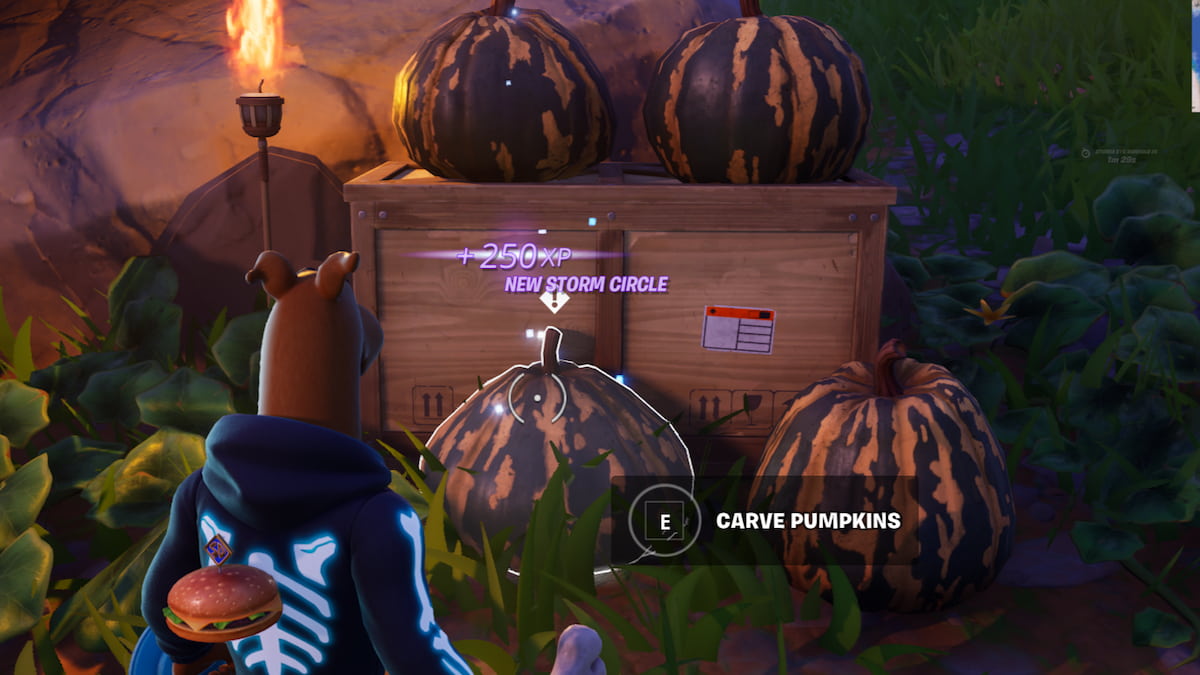 opción tallar calabazas en fortnite