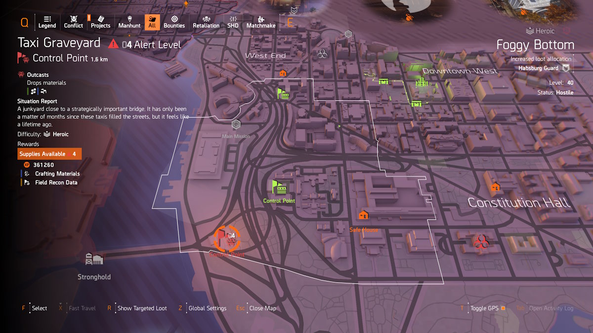 The Division 2 Taxi Graveyard