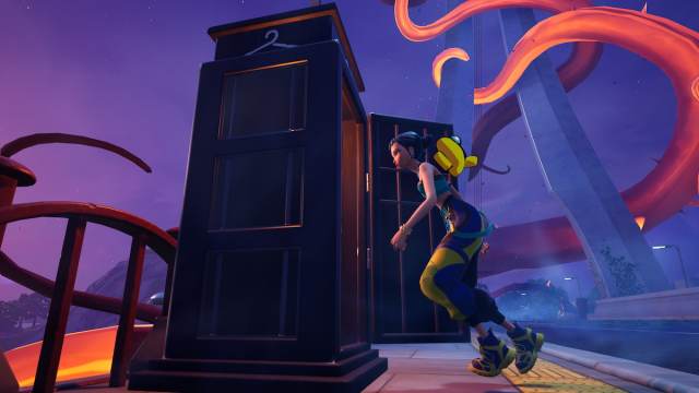 Entering a stalkbox booth in fortnite