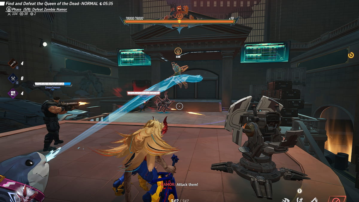 Magic and Marvel rivals stand with team during Namor boss battle