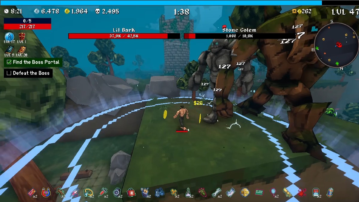 Megabonk Megachad与两个最佳构建的老板作战