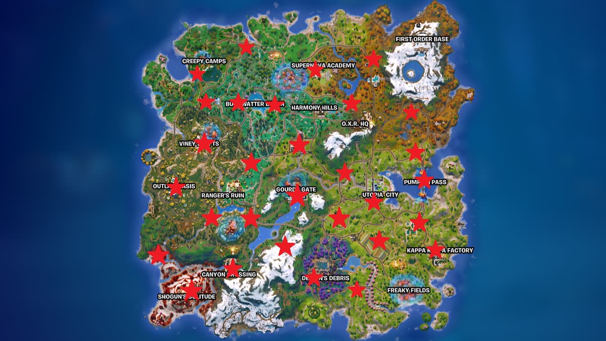 All marked stalkbox locations in fortnite