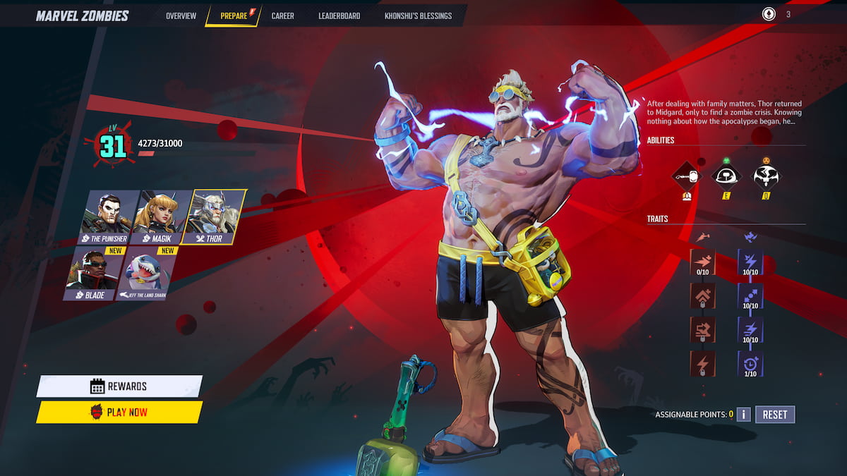 Thor en Marvel rivaliza con los zombies.