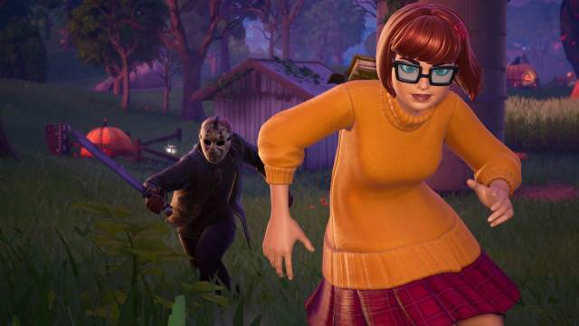 Velma running from jason in fortnite