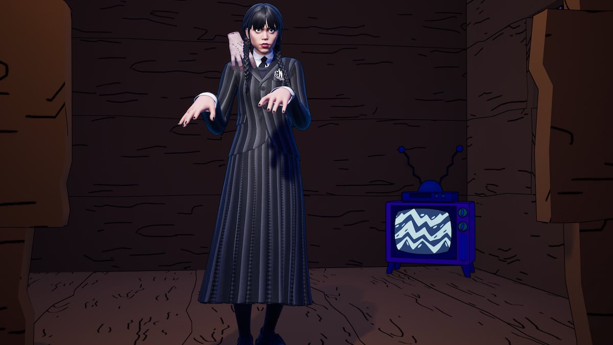 Wednesday in bart's treehouse in fortnite